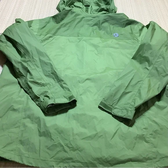Marmot Men’s Precip Green Jacket Hooded Windbreaker Size XL Style #H41200 - Picture 13 of 14